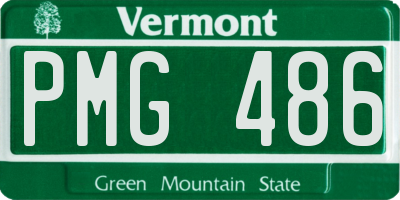 VT license plate PMG486
