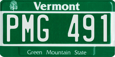 VT license plate PMG491