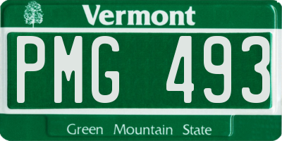 VT license plate PMG493