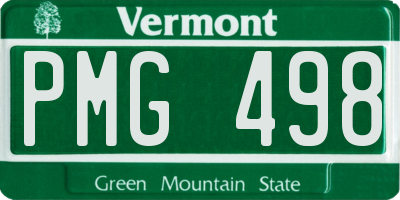 VT license plate PMG498