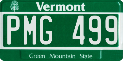 VT license plate PMG499