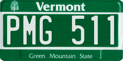 VT license plate PMG511