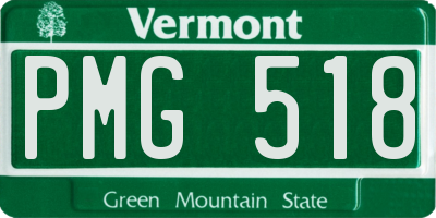 VT license plate PMG518