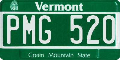 VT license plate PMG520