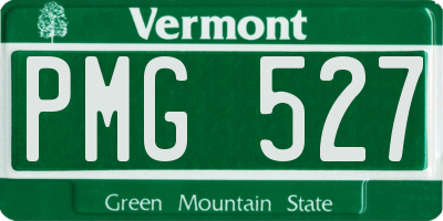 VT license plate PMG527