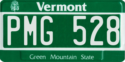 VT license plate PMG528