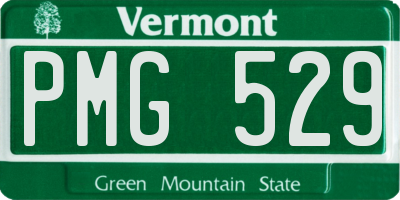 VT license plate PMG529