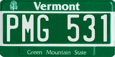 VT license plate PMG531