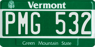 VT license plate PMG532