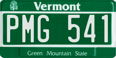 VT license plate PMG541