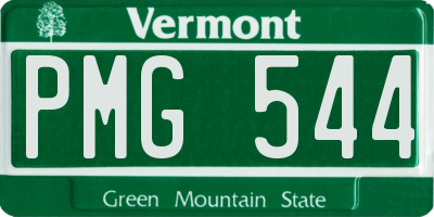 VT license plate PMG544