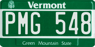 VT license plate PMG548