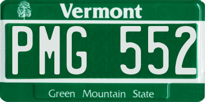 VT license plate PMG552