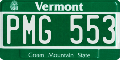 VT license plate PMG553
