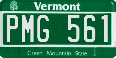 VT license plate PMG561