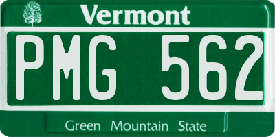 VT license plate PMG562
