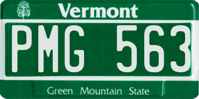 VT license plate PMG563