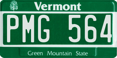VT license plate PMG564