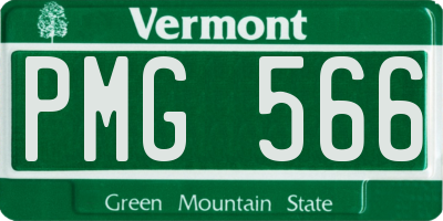VT license plate PMG566