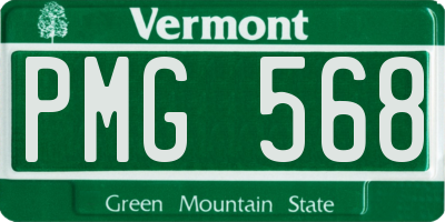 VT license plate PMG568