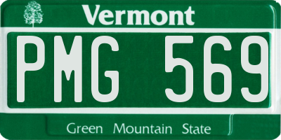 VT license plate PMG569