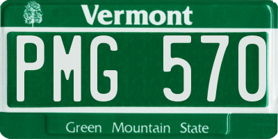 VT license plate PMG570