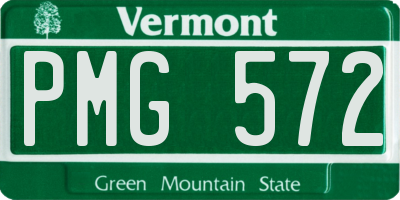 VT license plate PMG572
