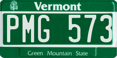 VT license plate PMG573
