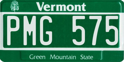 VT license plate PMG575