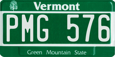 VT license plate PMG576