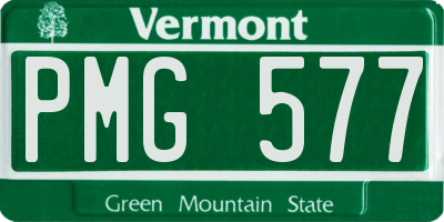 VT license plate PMG577