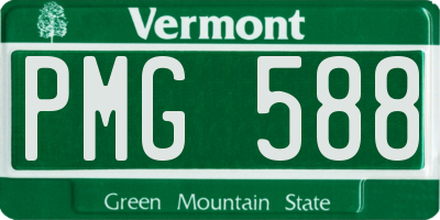 VT license plate PMG588