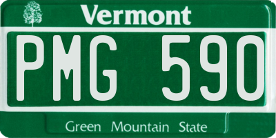 VT license plate PMG590