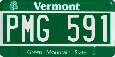 VT license plate PMG591