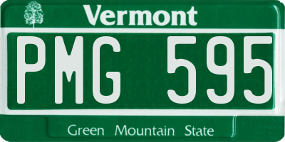 VT license plate PMG595