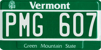 VT license plate PMG607
