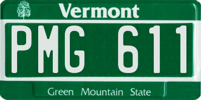 VT license plate PMG611