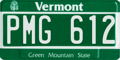 VT license plate PMG612