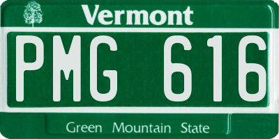 VT license plate PMG616