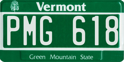 VT license plate PMG618