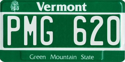 VT license plate PMG620