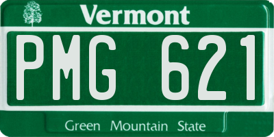 VT license plate PMG621