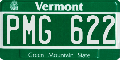 VT license plate PMG622