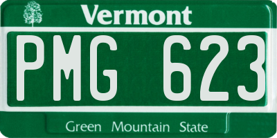 VT license plate PMG623