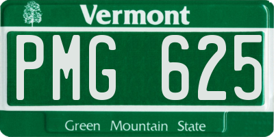 VT license plate PMG625