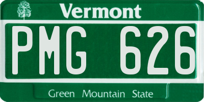 VT license plate PMG626
