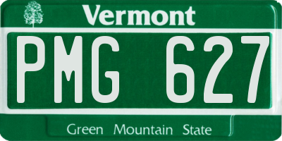 VT license plate PMG627
