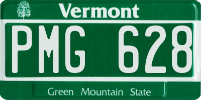 VT license plate PMG628