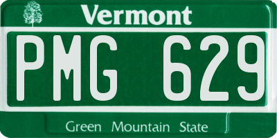 VT license plate PMG629