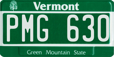VT license plate PMG630